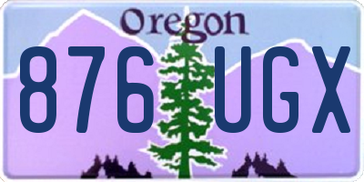 OR license plate 876UGX