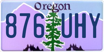 OR license plate 876UHY