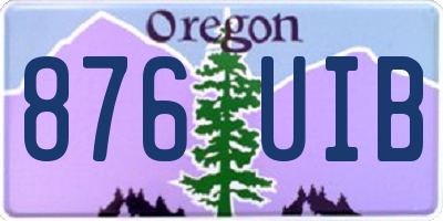 OR license plate 876UIB