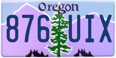 OR license plate 876UIX