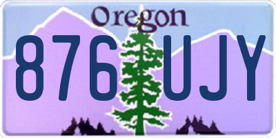 OR license plate 876UJY