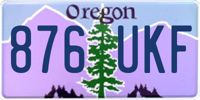 OR license plate 876UKF