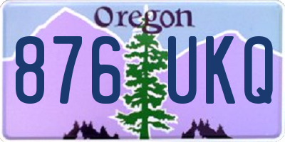 OR license plate 876UKQ