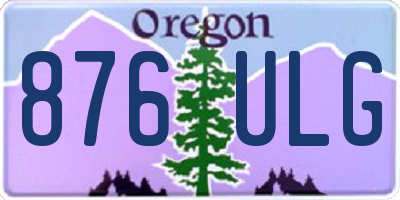 OR license plate 876ULG
