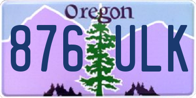 OR license plate 876ULK