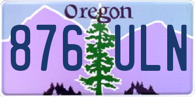 OR license plate 876ULN