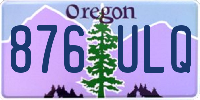 OR license plate 876ULQ