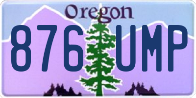 OR license plate 876UMP