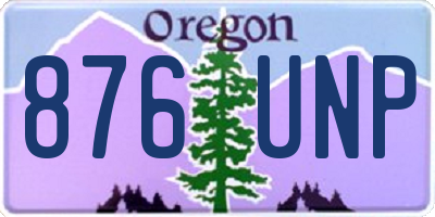 OR license plate 876UNP