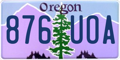OR license plate 876UOA