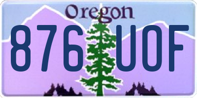 OR license plate 876UOF