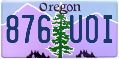 OR license plate 876UOI
