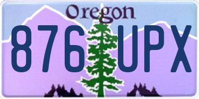 OR license plate 876UPX