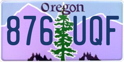OR license plate 876UQF