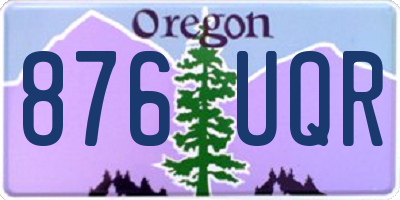 OR license plate 876UQR