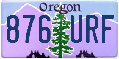 OR license plate 876URF