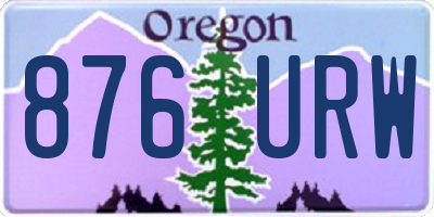 OR license plate 876URW