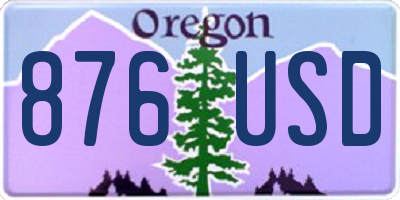 OR license plate 876USD