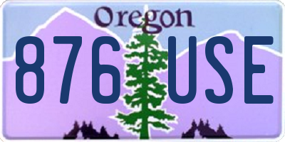 OR license plate 876USE