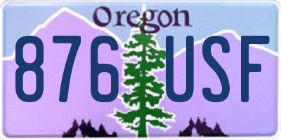 OR license plate 876USF