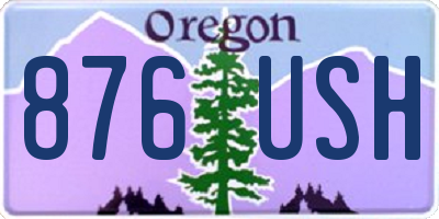 OR license plate 876USH