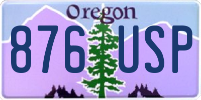 OR license plate 876USP