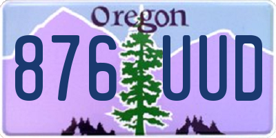 OR license plate 876UUD