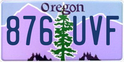 OR license plate 876UVF