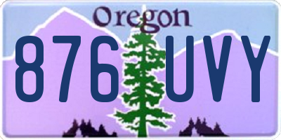 OR license plate 876UVY