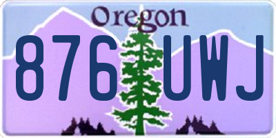 OR license plate 876UWJ