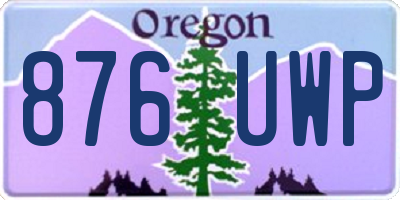 OR license plate 876UWP