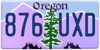 OR license plate 876UXD