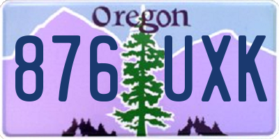 OR license plate 876UXK