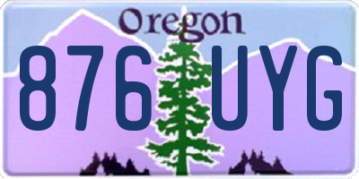OR license plate 876UYG
