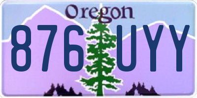 OR license plate 876UYY