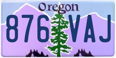 OR license plate 876VAJ