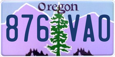 OR license plate 876VAO