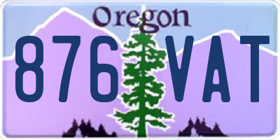 OR license plate 876VAT