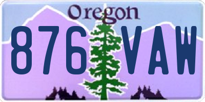 OR license plate 876VAW