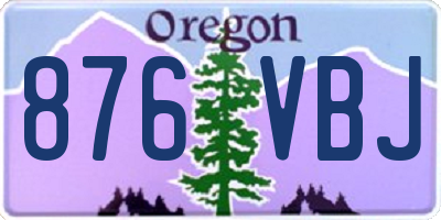 OR license plate 876VBJ