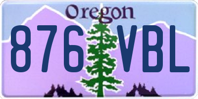 OR license plate 876VBL