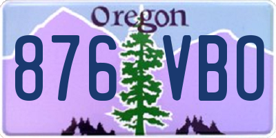 OR license plate 876VBO