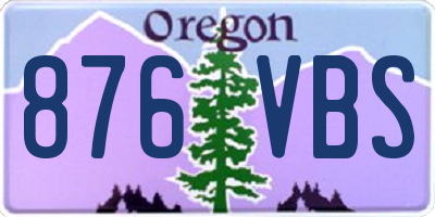 OR license plate 876VBS