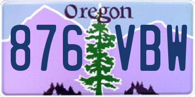 OR license plate 876VBW