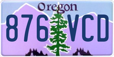 OR license plate 876VCD