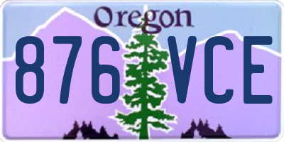 OR license plate 876VCE