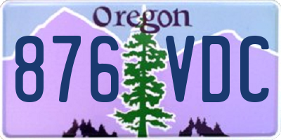 OR license plate 876VDC