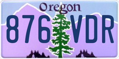 OR license plate 876VDR