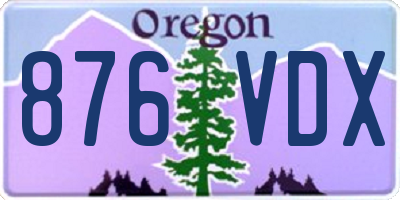 OR license plate 876VDX