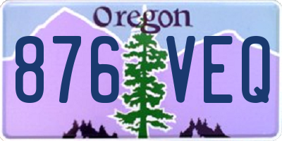 OR license plate 876VEQ
